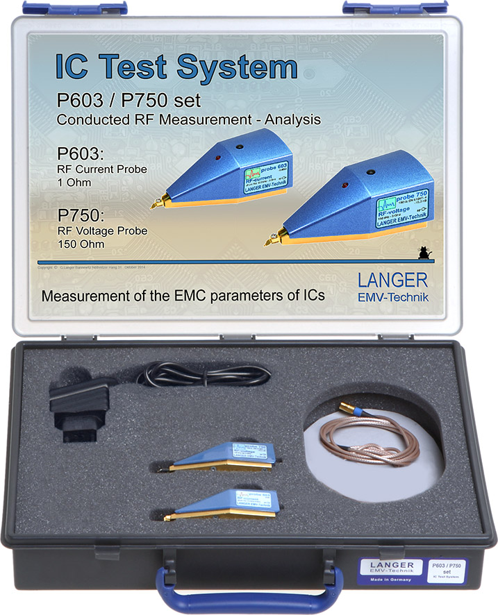 P603 / P750 set, Leitungsgebundene HF-Messung Analyse, 1 Ohm / 150 Ohm